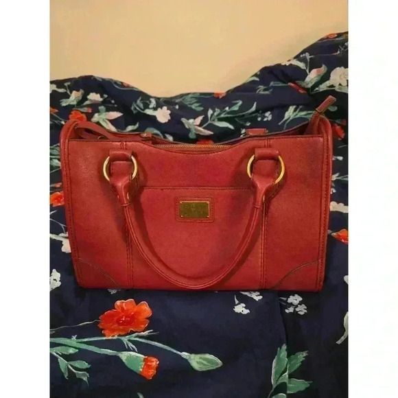 Frye and Co Satchel‎ Crossbody Handbag Cherry Red - Picture 1 of 6